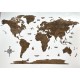 Дървена 2D карта на света Венге