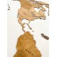 2D Дървена карта на света Дъб