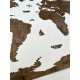 Дървена 2D карта на света Венге
