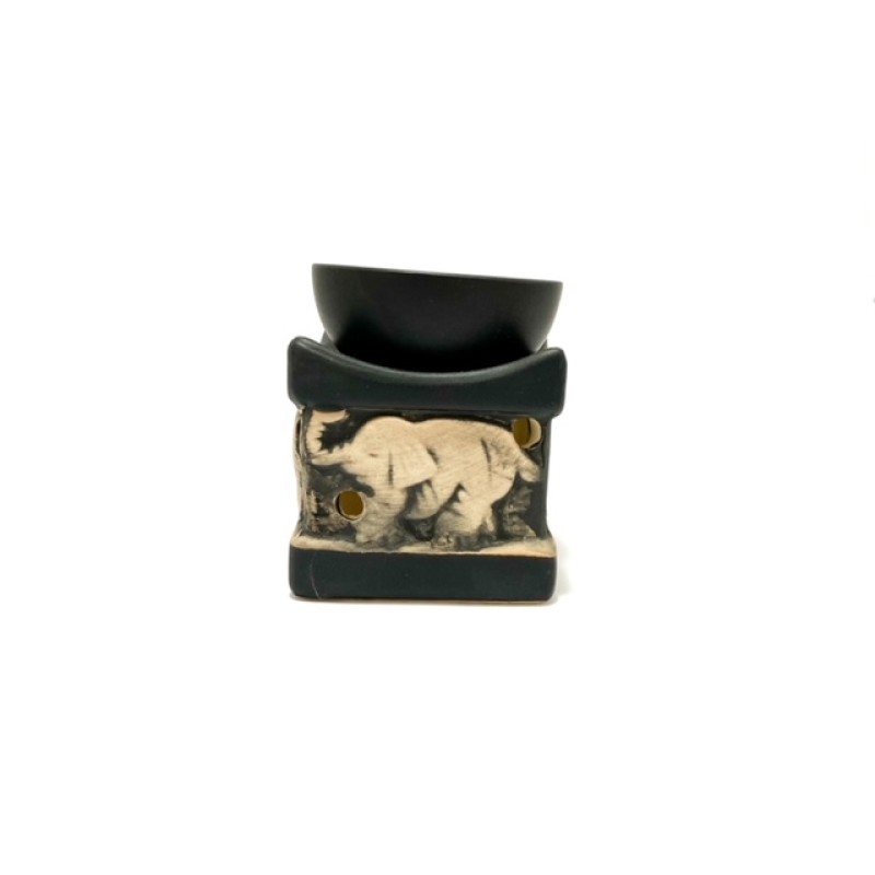 Керамична арома лампа „Черен Слон“ – малка