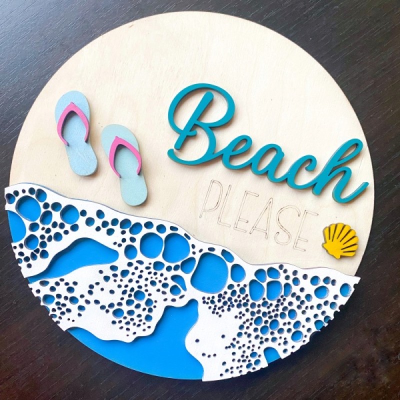 Табелка "Beach please"